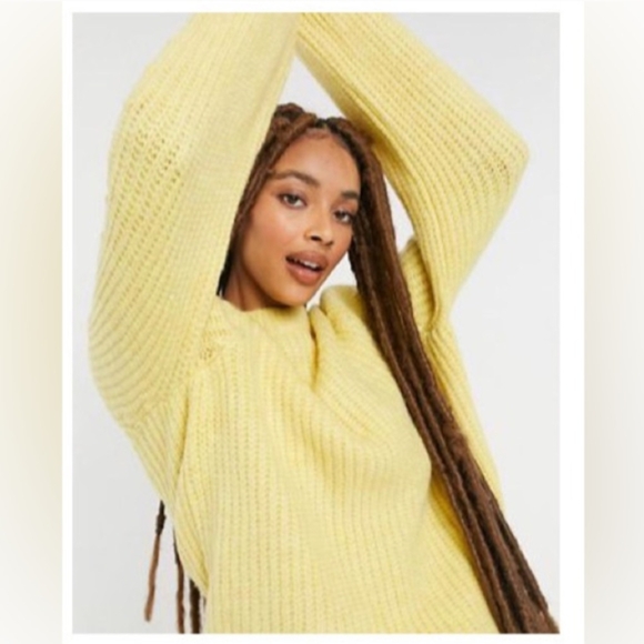 ASOS Pieces Knit Yellow Sweater - Picture 3 of 12